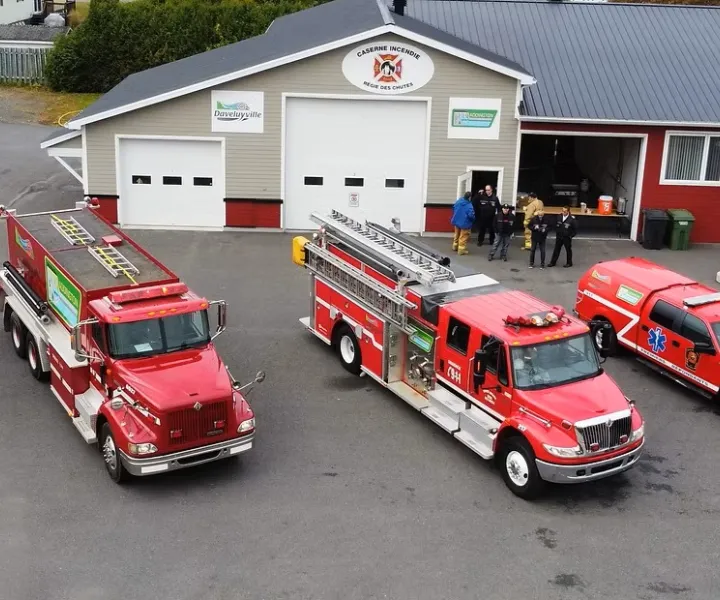 Régie des chutes, les camions
