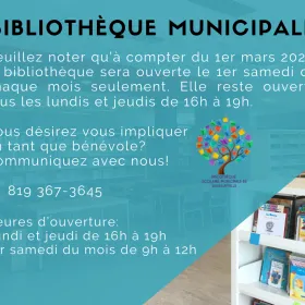 Changement d'horaire - Bibliothèque municipale-scolaire