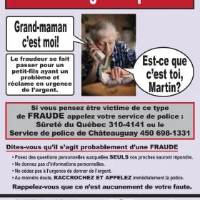 Mise en garde - Fraudes téléphoniques envers les ainés