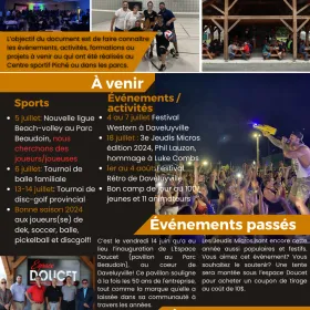 Nouvelles du Centre sportif Piché