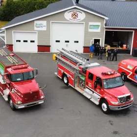 Régie des chutes, les camions