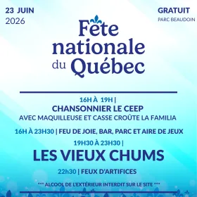 Programmation de la Fête nationale du Québec 2026 à Daveluyville