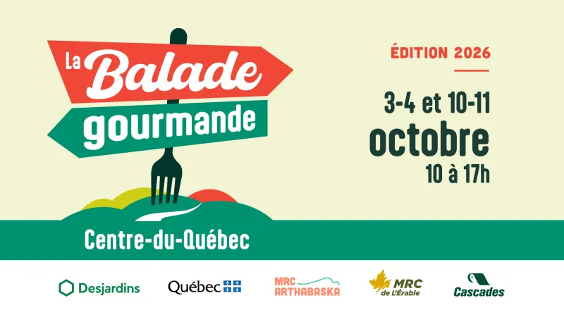 Affiche officielle de la Balade gourmande 2026 au parc Beaudoin