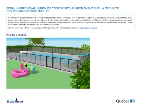 Autoévaluation piscine creusée